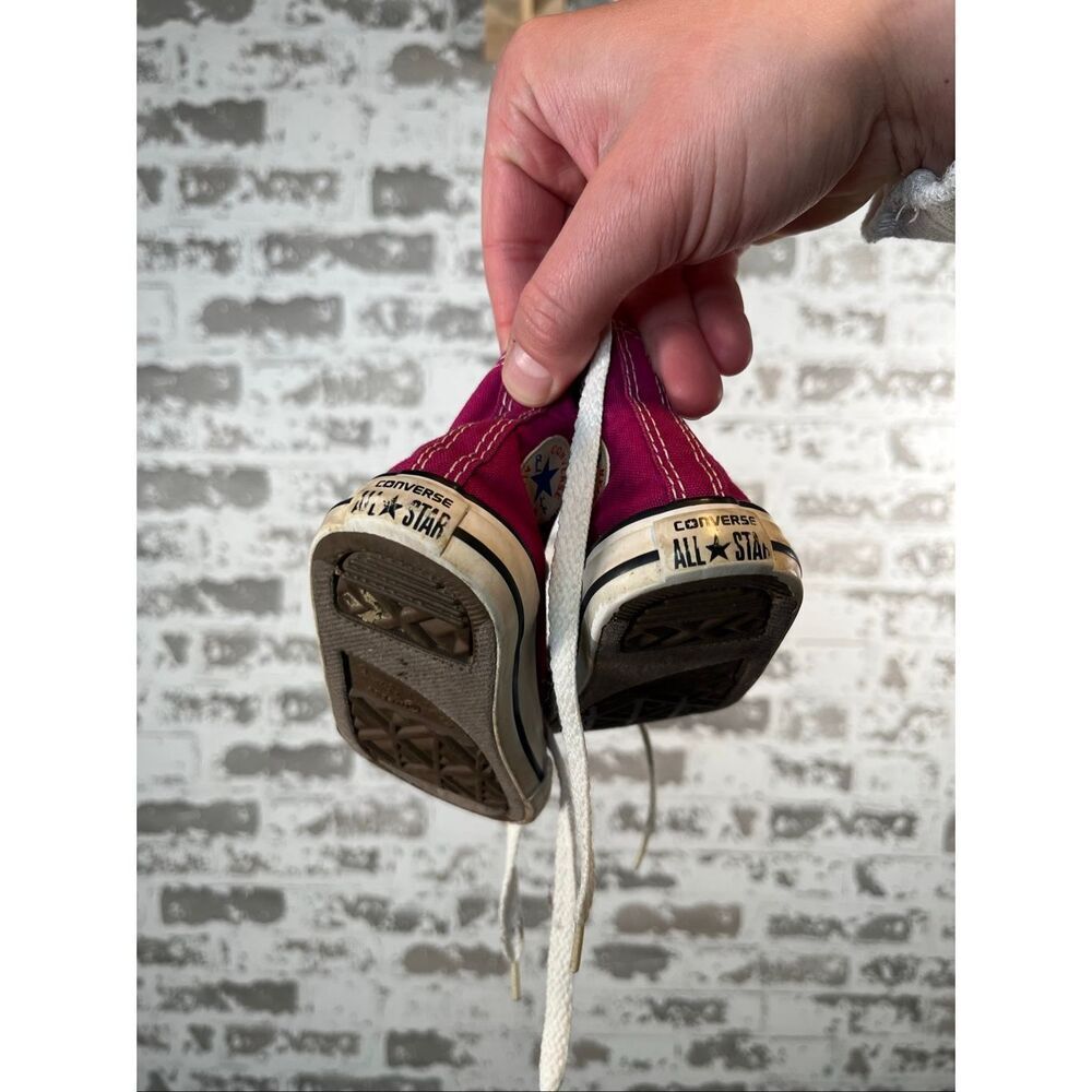 Converse | infant lace up raspberry colored sneakers - Picture 5 of 5
